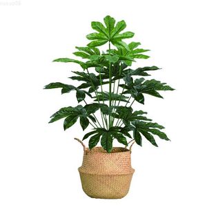 Decoratieve objecten Beeldjes Grote tropische kunstbomen Nep Ficus Lyrata Planten Nep Monstera Plastic bladeren voor huis Binnendecoratie L230724