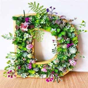 Decoratieve objecten Figurines Letter Az houten frame sappige bloemenpot planten plantentuin micro landschap potten buiten tuin decoratie huisdecor 221129