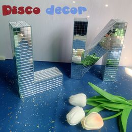 Decoratieve objecten Figurines Letter Decor Home Decoratie Disco Ball Diy Home Bar Party Accessoires voor thuisnummer Decor Bruiloft Decoratie Slaapkamer Decor 230818