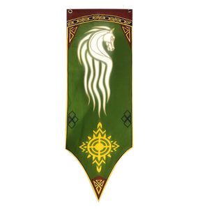 Objets décoratifs Figurines Seigneur Anneau Rohan Designer Bannière Drapeau Tenture Murale KTV École Bar Maison École Cosplay Fête Décoration Cadeau 230824