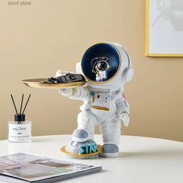 Objets décoratifs Figurines belle astronaute Sculpture stockage ornement résine Statue décor à la maison accessoires chambre décor veilleuse articles divers stockage cadeau T24030