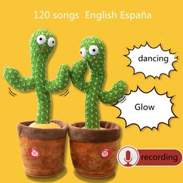 Objetos decorativos Figuras Encantador Juguete parlante Baile Cactus Muñeca Hablar Hablar Grabación de sonido Repetir Kawaii Juguetes Niños Niños Educación Regalo 230802