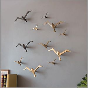 Decoratieve objecten beeldjes luxe puur koper zeemeeuw standbeeld muur opknoping metalen vogel sculptuur ornament retro kantoor café wanddecoratie woondecoratie geschenk 230703