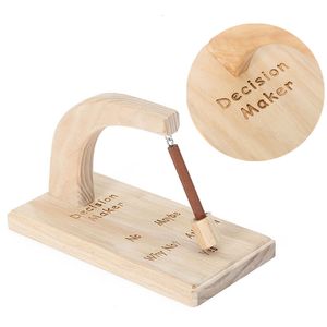 Decoratieve objecten Figurines magische nieuwigheid besluitvormer magnetische slinger houten schattige en unieke executive fun home office bureau decoratie 230224