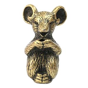 Decoratieve objecten beeldjes Magideal China Zodiac Animal Rat Statue Wierook Houder Ornamenten Fengshui Copper Mascotte Lucky Stick Burner