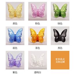 Decoratieve voorwerpen Beeldjes Mariposas Vlinder Fee Vleugels Fladderend Glas Kristal Papillon Geluk Glinstert Levendig met Felle Kleur Ornamenten Huis 230817