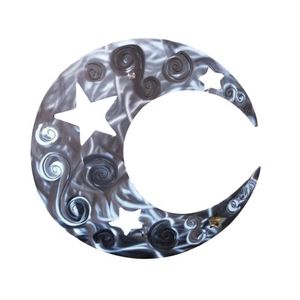 Decoratieve objecten Figurines Metalen Wall Art Ornament Creative Sun Moon Standbeeld Hangende decor voor Home Living Room Garden Decoratie Unique