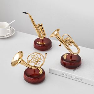 Objets décoratifs Figurines Instrument de musique miniature moderne Boîte à musique Artificielle Décoration de la maison Figurine pour intérieur Bureau Ornements Artisanat 230807