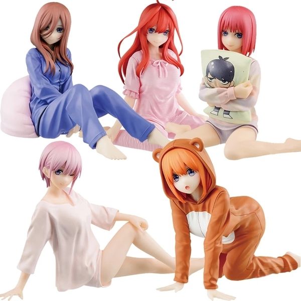 Objets décoratifs Figurines Nakano Ichika Nino Miku Yotsuba Itsuki Figure Pyjama La Quintessence Quintuplés Anime Action Modèle Jouets Poupée 230621