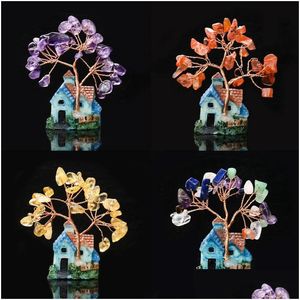 Decoratieve objecten Figurines natuurlijke amethistboom kristal kwarts genezing minerale ornamenten van het leven hom dhgbw