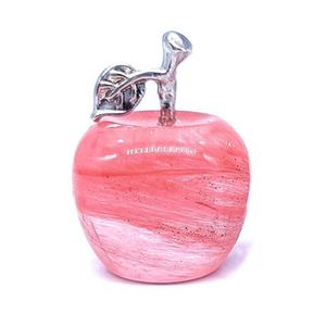 Decoratieve objecten Figurines Natural Crystal Jade Apple Standbeeld Helende Home Gem Geschenken Decor Stone Canving Ornament Christmas Black Y6G1 230815