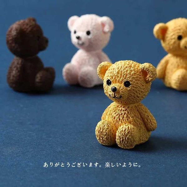 Objets décoratifs Figurines Nouvelles résine kawaii ours en forme de fée miniature décoration de jardin de jardin accessoires de maison sont à chaud H240516