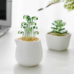 Decoratieve Objecten Beeldjes Scandinavisch Creatief Glas Bloempot Zonnebloem Vaas Simulatie Potplanten Kamerdecoratie Accessoires Kawaii Kamerdecoratie Cadeau T2