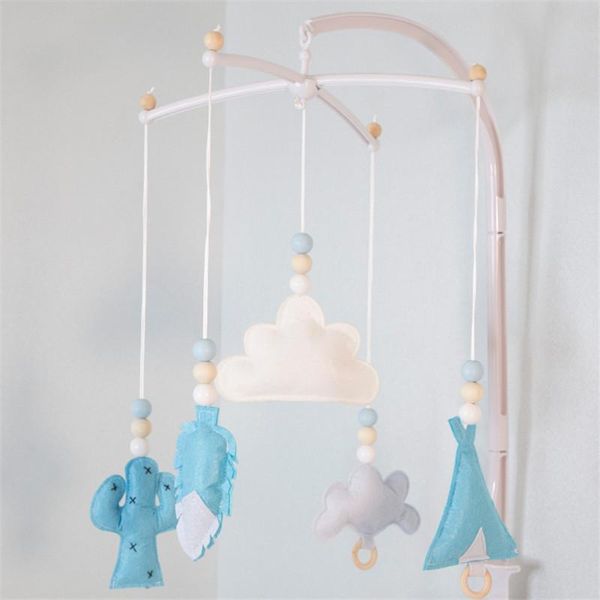 Objets décoratifs Figurines Nordic Felt Carillons éoliens Décoration de chambre d'enfant Lit bébé Lit Cloche Rideau Suspendu Pendentif Ornements Pépinière Dec