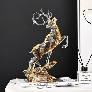 Objets décoratifs Figurines Décoration de la maison nordique Statue d'animal en acrylique transparent Salon Meuble TV Sculpture créative Cadeau artisanal moderne 231130