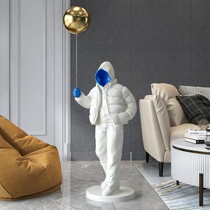 Decoratieve Objecten Beeldjes Scandinavische Stijl Originaliteit Ballon Jongen Vloer Figuur Standbeeld Woondecoratie Grote Landing Woonkamer Decor Scul