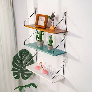 Decoratieve objecten Figurines Noordse houten muurhangen planken woonkamer decor display stand thuis decoratie slaapkamer opbergplank 230815