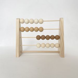 Decoratieve objecten Figurines Noordse houten abacus voor kinderkamer Desktop Decoratie Baby Early Learning Math educatief speelgoed Natuurlijk hout kinderdagverblijf Decor 230324