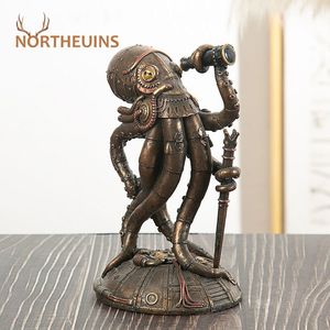 Decoratieve objecten Figurines NorthEUins Resin Steampunk Cthulhu Mechanische reiziger Octopus Giant Kraken Marauder Simulation Home Living Room Decor 230428