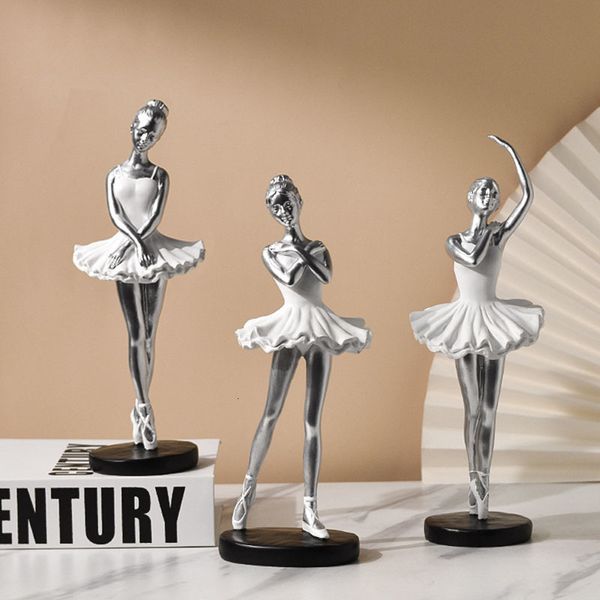 Objets décoratifs Figurines NORTHEUINS Résine Ballet Nordique Fille Statue Danseuse Créative Classe Personnage Intérieur Chambre Bureau Décoration Projet 230714