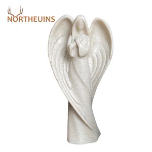 Decoratieve objecten beeldjes NORTHUEINS hars gebed engel standbeeld zandsteen vleugel meisje beeldjes voor binnenkamer tafelblad decoratie accessoires 230914