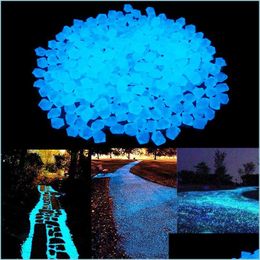 Objets décoratifs Figurines Ornements Figurines 300Pcs 14Mm Pierre Lumineuse Maison Jardin/Aquarium Décor Drop Livraison 2022 Jardin Ac Dh0Ov