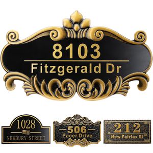 Decoratieve objecten beeldjes gepersonaliseerde vintage adres plaquette aangepaste plaat huis nummer teken voor thuis appartement brievenbus nummers straatnaam 230727