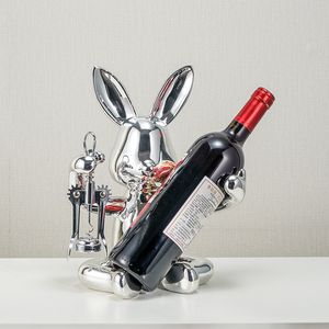 Objets décoratifs Figurines lapin casier à vin décorations créatives décoration de ménage rangement rouge Table de salon de luxe 230111