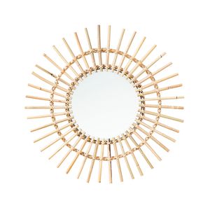 Decoratieve objecten Figurines Rattan Innovative Art Decor Round Makeup Mirror Dessing Badkamer Wall Hangend Noordse 230221