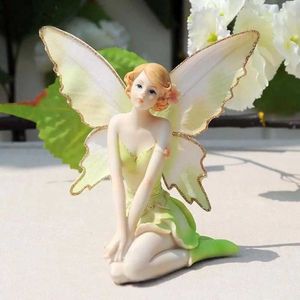 Decoratieve objecten Figurines Resin Diy Wing Fly For Birthday Wedding Crafts Fairy Flower Fairy Car Decor Angel Figurines Miniatures T240505
