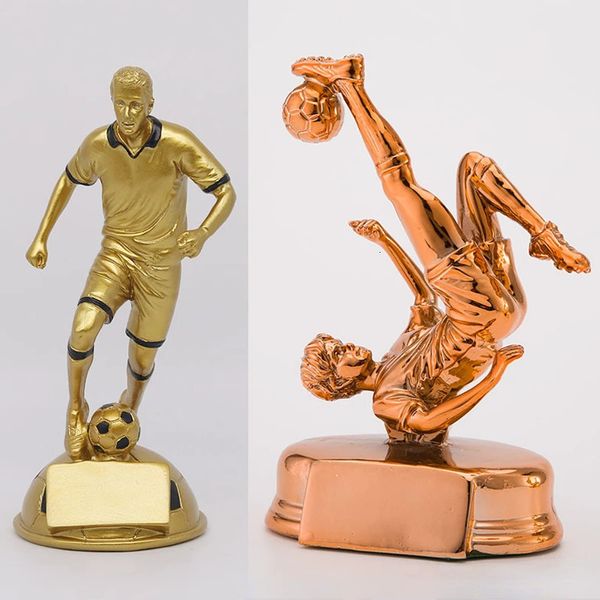 Objetos Decorativos Figuras Resina Jugador de Fútbol Trofeo Estatua Fútbol Hogar Oficina Escritorio Decoración Fan Regalo Recuerdo Oro Plata Bronce 231127