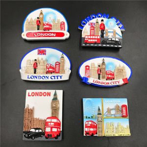 Decoratieve objecten Figurines Hars Magnetic Creative 3D World Tourism Souvenirs koelkast magneten koelkast uit Londen Engeland Collection Gifts 230412