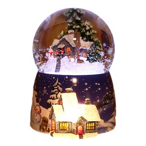 Decoratieve objecten Beeldjes Hars Muziekdoos Kristallen bol Sneeuwbol Glas Verlichting Kerstcadeau Met luidspreker Draaien Knutselen Desktopdecoraties 221108