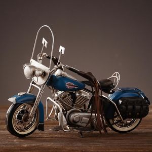 Decoratieve objecten Figurines Retro motorfietsmodel Huisinrichting Decoratie Handgemaakte metalen ambachtelijke pogingen Luxe vintage motorbi