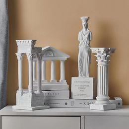 Objetos decorativos Figuras Panteón romano Cúpula Modelo de arquitectura Columna romana Edificio del templo griego Decoración del hogar Pilar de yeso Escultura de resina 230703