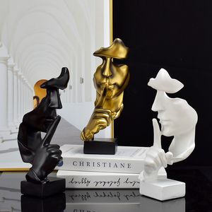 Decoratieve objecten Figurines stil één standbeeld abstract figuur sculptuur kleine ornamenten hars creatieve huizendecoratie modern voor interieur 230403