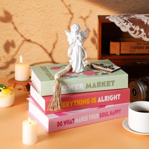 Objets décoratifs Figurines Doux Style Faux Livres Décor De Mode Simulation Livre Décorations pour La Maison Coloré Étude Salon Doux Ornements 230721