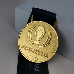 Decoratieve Objecten Beeldjes De Finalissima Kampioen Medailles Argentinië s Metalen Waaier Souvenirs 221124