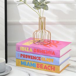 Decoratieve Objecten Beeldjes Reizen Serie Nep Boek Decoratie Salontafel Woonkamer Mode Prop Boeken Home Model IBIZA 230731