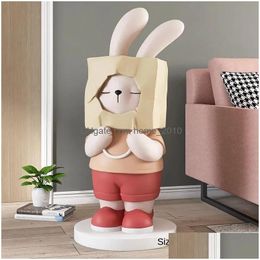 Decoratieve objecten Figurines Trending Cartoon Decoratie Modern Home Simple Creative Decorations gaan naar het huis Drop Delive DHWZD