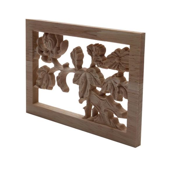 Objets décoratifs Figurines Décoration non peinte Long Ovale Caoutchouc Bois Accessoires pour la maison Portes d'angle Meubles Artisanat Applique Décalque Onlay