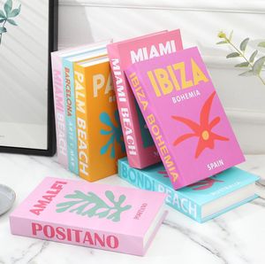 Decoratieve objecten Figurines Vakantieserie Fake Books For Decoration Home Fashion Simation Decor Modern Study Living Room Soft S4165450