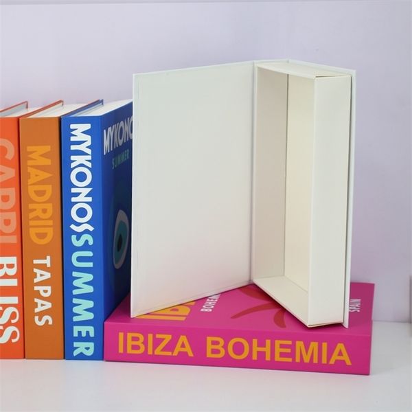 Objets décoratifs Figurines Série de vacances Faux livres pour la maison Mode Simulation Livres Décor Moderne Étude Salon Doux Faux Livre 220914