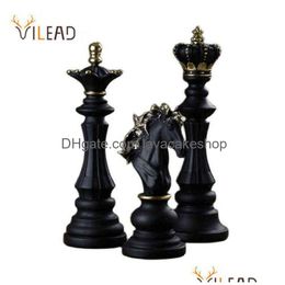 Decoratieve objecten Beeldjes Vilead Schaakstukken Voor Interieur The Queens Gambit Decor Kantoor Woonkamer Woondecoratie Modern Ch Dhkc4