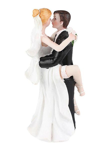 Figuras de objetos decorativos, coleccionables de boda, decoración divertida y sexy para tarta de fiesta con la novia y el novio, 2021