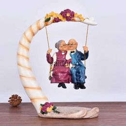 Decoratieve objecten Beeldjes Huwelijksgeschenken Ouders Woondecoratie Tuinfiguren Beeldjes Oude liefdespaar Grootouders Miniatuur Hars Craftsvaiduryd