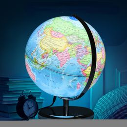 Decoratieve objecten Figurines Wereldbol Engelse versie Map met LED Light Geography Educatieve benodigdheden 230224