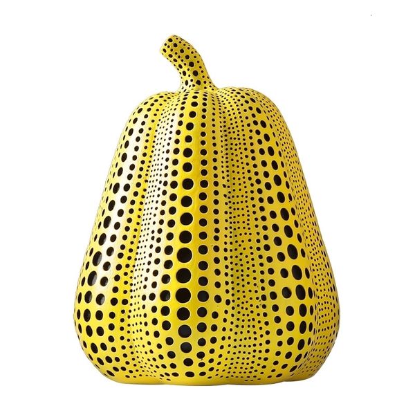 Objets décoratifs Figurines Yayoi Kusama Vague Point Citrouille Statue Ornements Chambre Décor Résine Figurine Bureau Parure Décoration De La Maison Moderne 230727