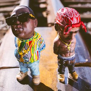 Objets décoratifs Mini résine ornements Hip Hop drôle rappeur Bro Figurine ensemble pour la maison intérieure décorations extérieures fête P230329