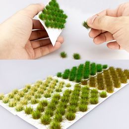 Decoratieve objecten mutlicolor simulatie gras nest model zand scène diy materiaal realistische gras tuft miniatuur gras struiken planten cluster landschap 230516